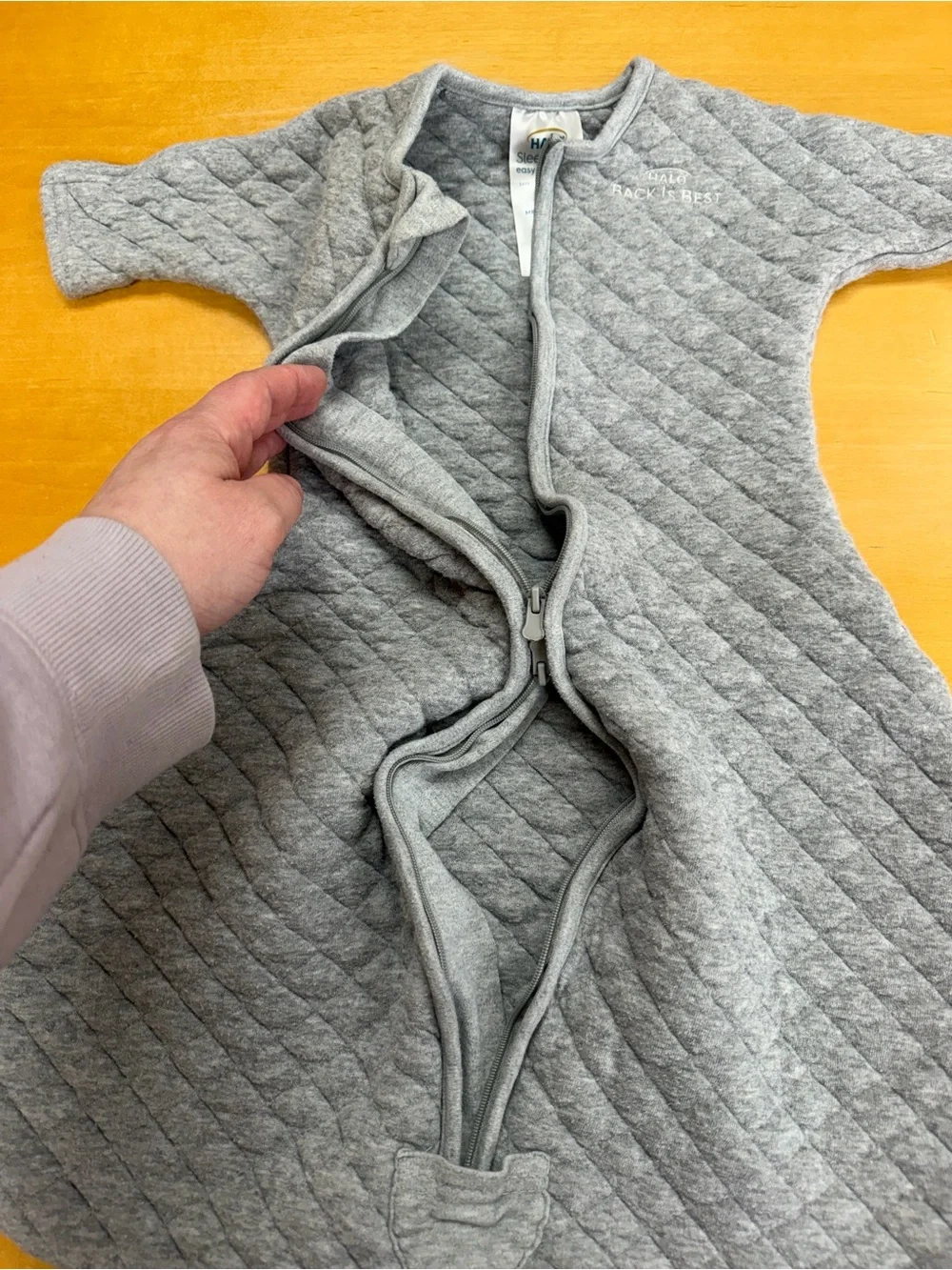 Halo Gray Quilted Wearable Blanket Sleep Sack